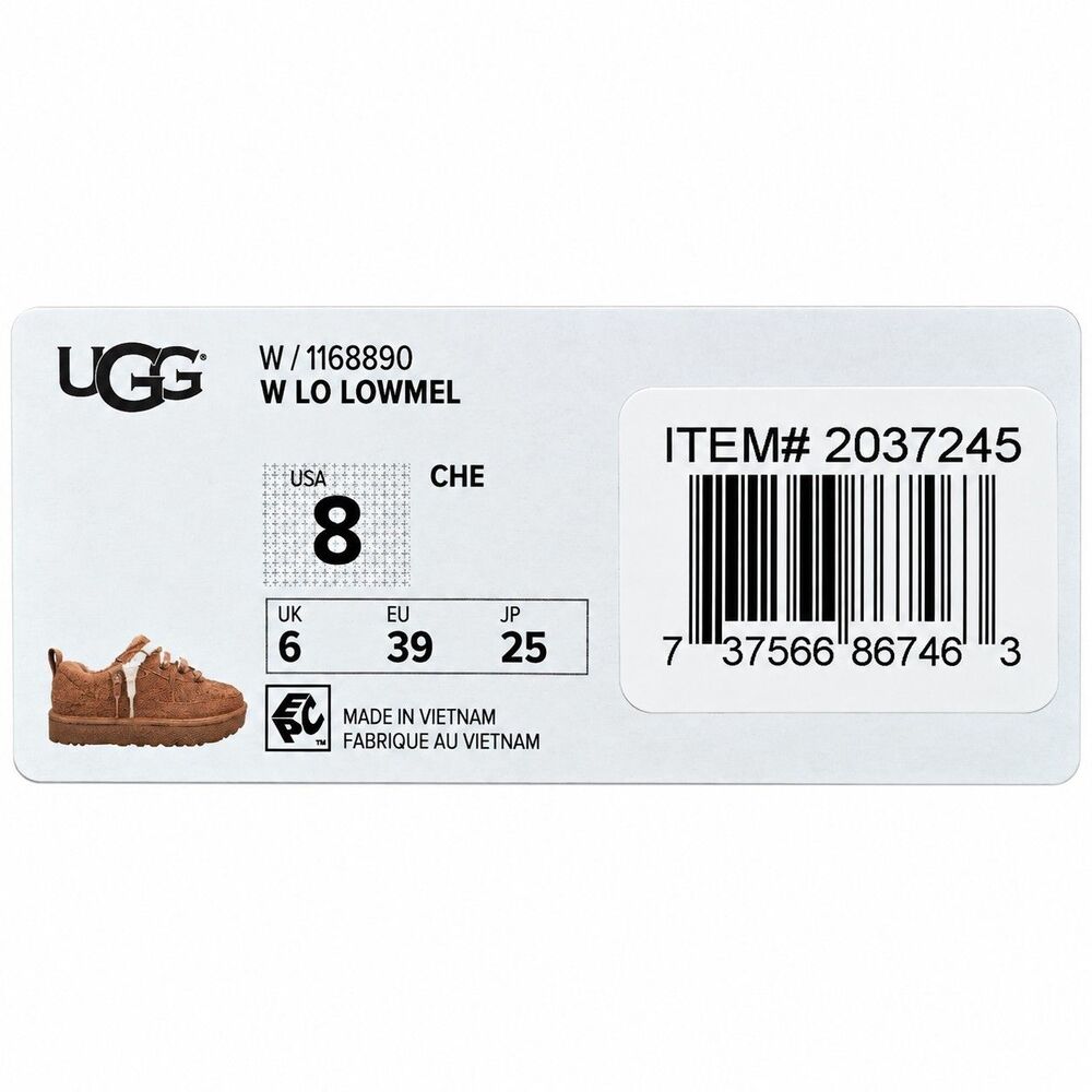 UGG Lo Lowmel Womens 8 Chestnut Suede Mesh Lace Up Low Top Sneakers 1168890 - Picture 7 of 7
